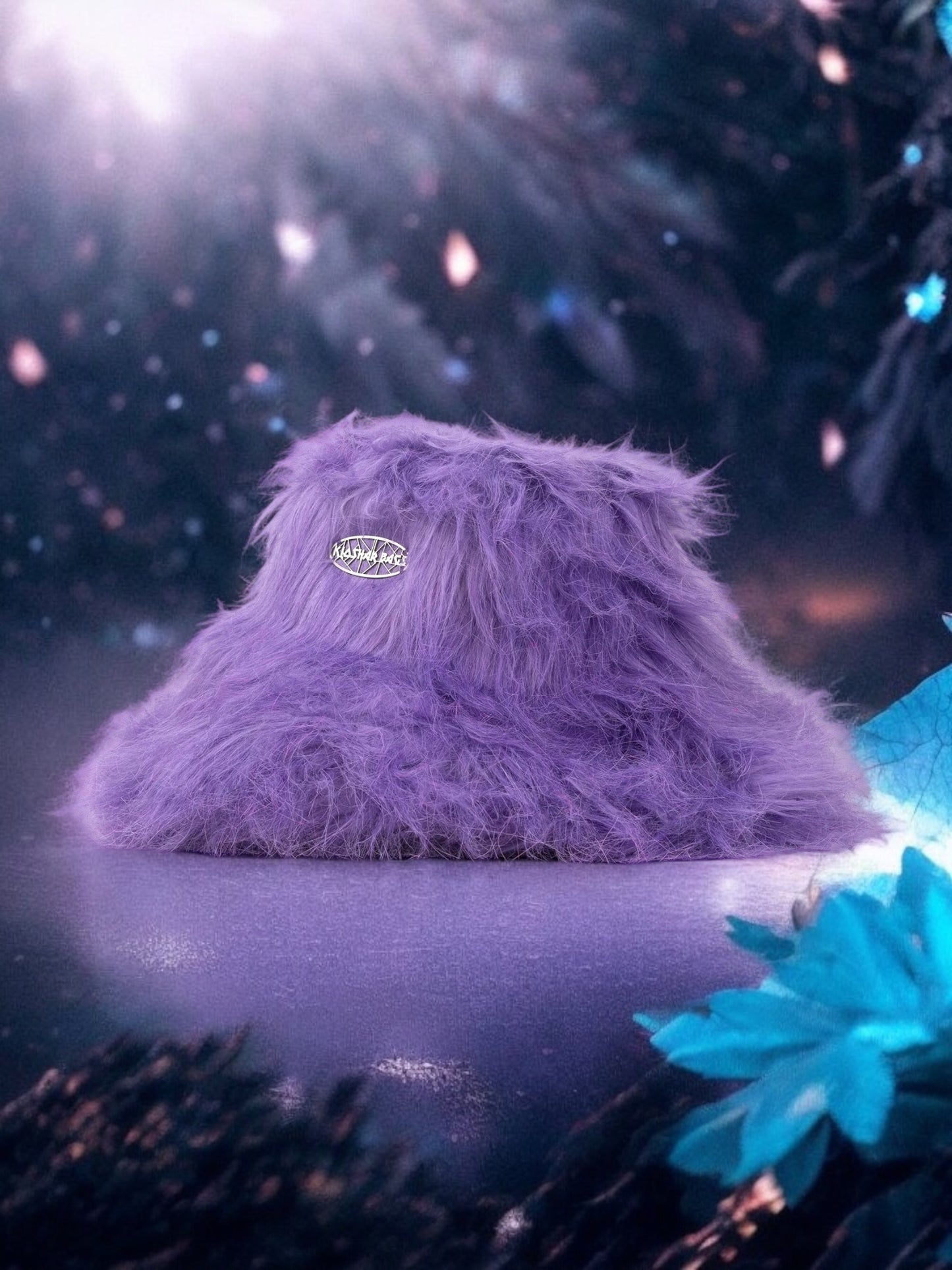 "LILAC" big hat *faux fur