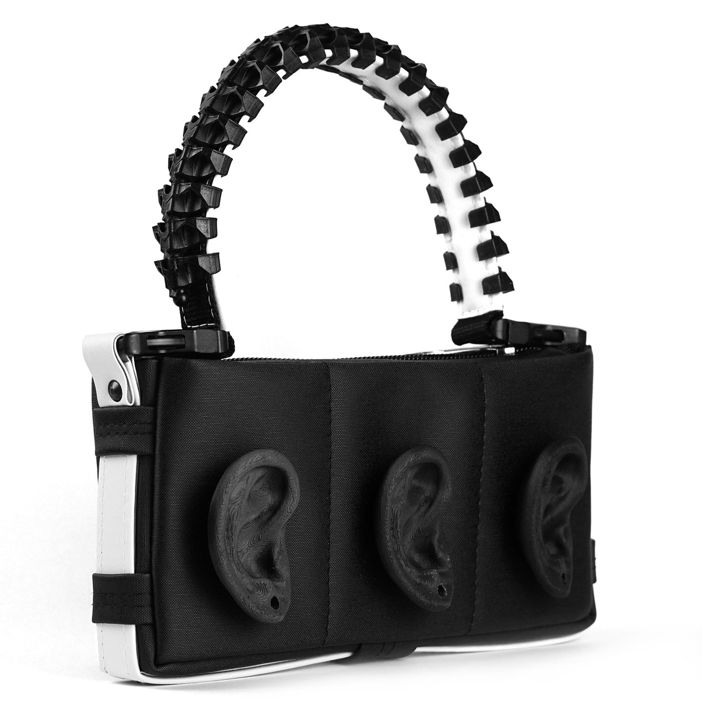 "3 EARS" black \ white shoulder bag