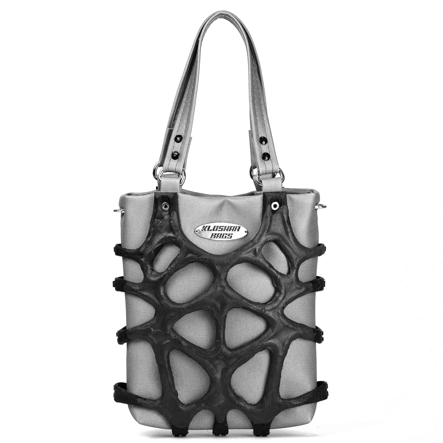 "ALIEN" tote bag mini / Grey-Black