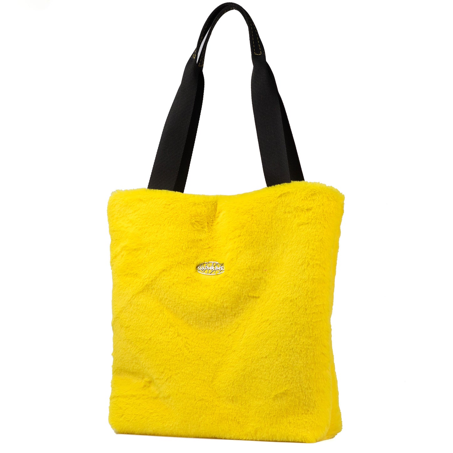 "YELLOW" tote bag *faux fur