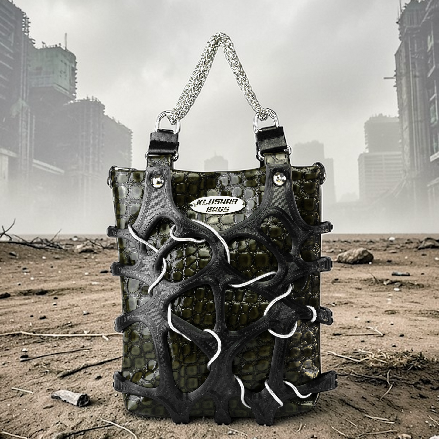 "ALIEN" green skin bag