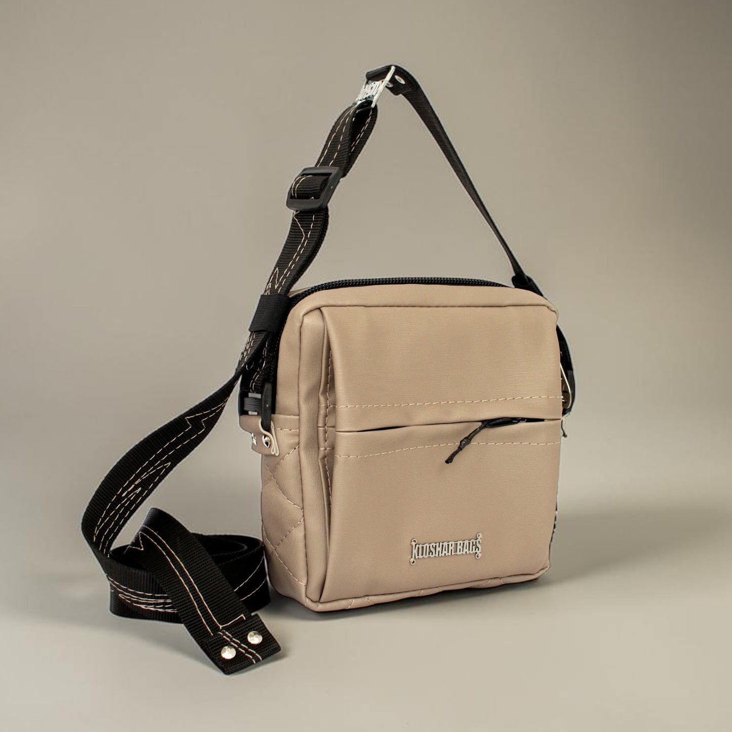 "QUAD" BEIGE HANDBAG