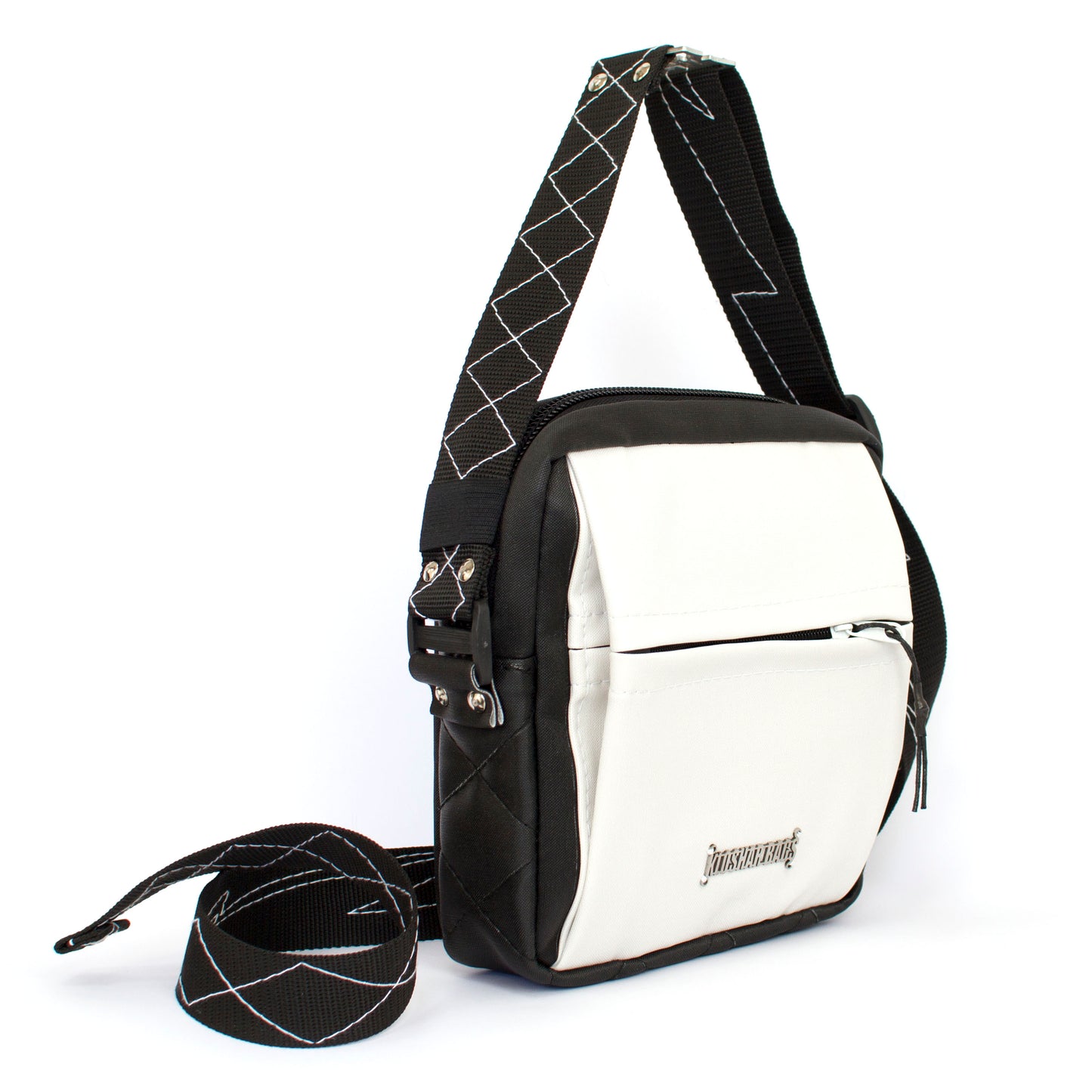 "QUAD" BLACK & WHITE HANDBAG