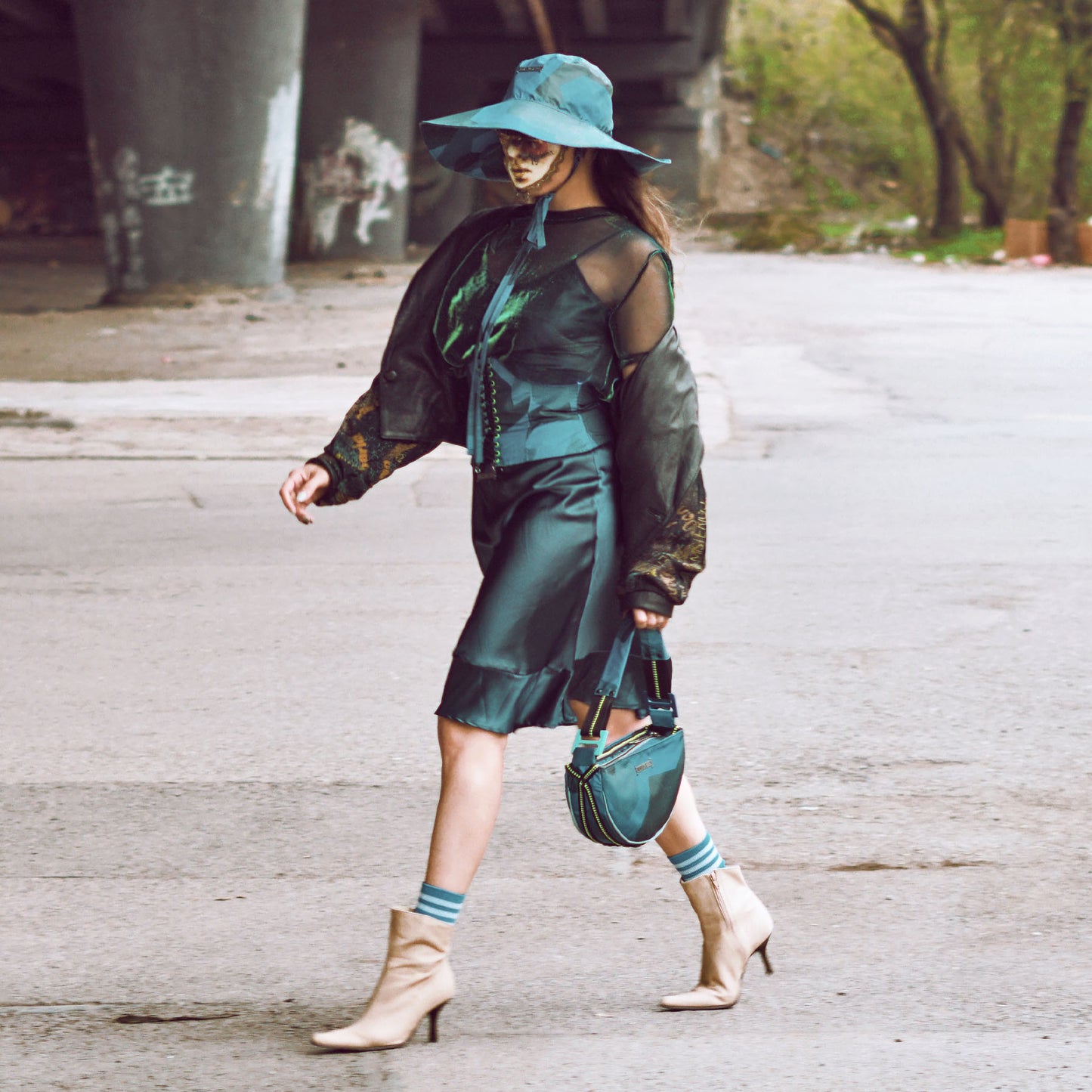 "BLUE CAMO" HANDBAG